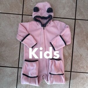 Columbia Pink Fleece Kids Footie